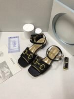 Gucci Women’S Sandal With Horsebit Black 655413 Bko00 1000 - Image 2