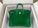 Hermes Birkin 30 Crocodile Gold Toned Hardware Dark Green 30Cm - Image 2