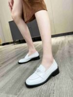 Prada Patent Leather Loafers White 1D902M 069 F0009 F 025 - Image 7