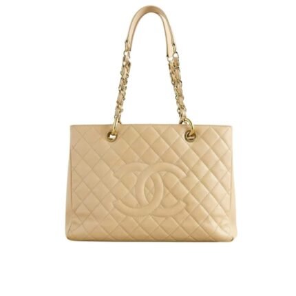 Chanel Bolsa Grand Tote Beige 33Cm
