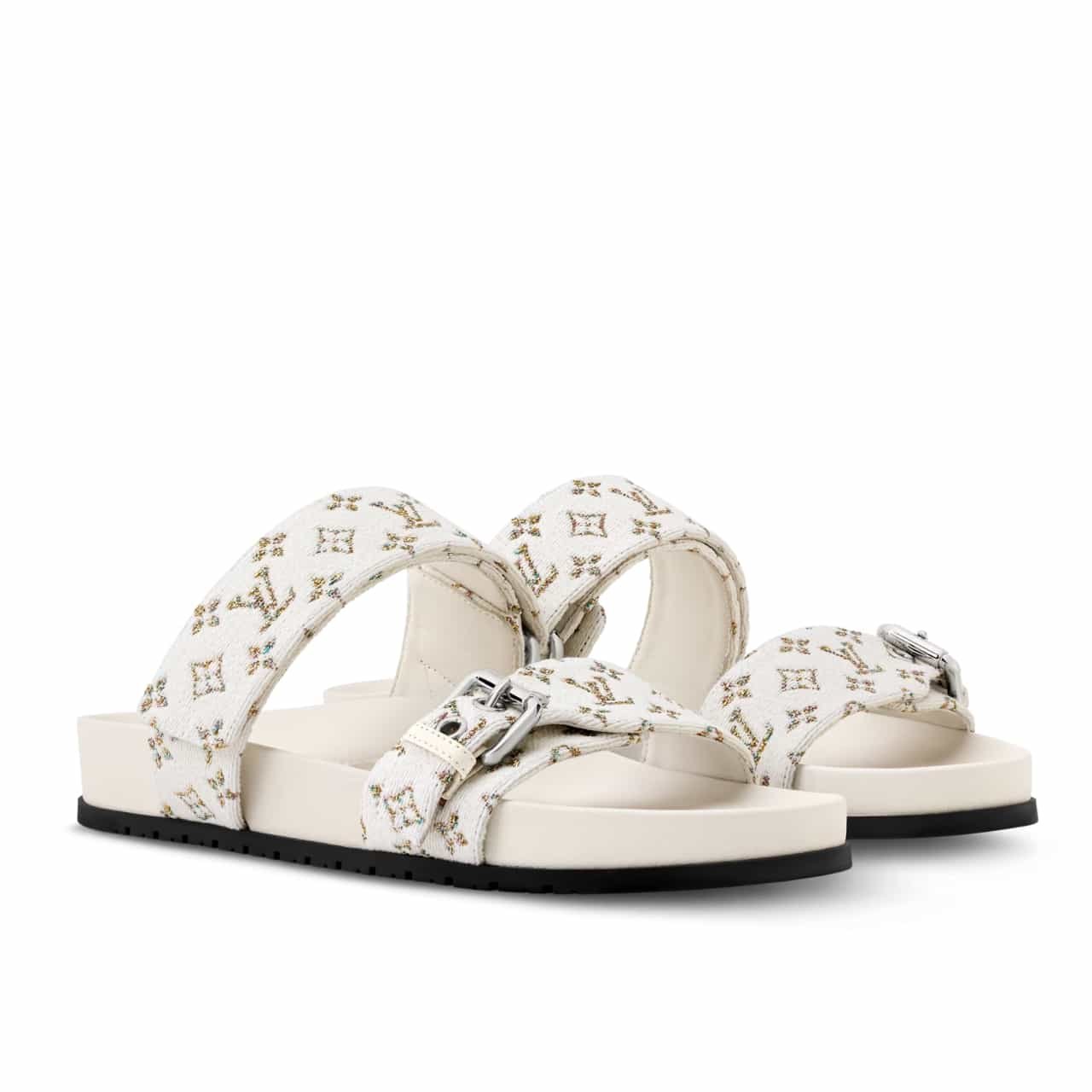 401-9 Louis Vuitton Bom Dia Flat Comfort Mule Multicolored 1Aidh7 - Image 1