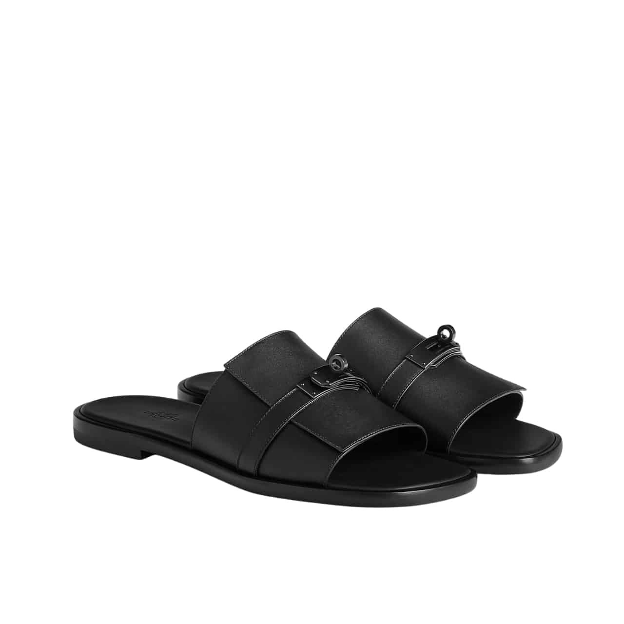 406-8 Hermes Gabriel Sandal Noir H231736Zh02400 - Image 1