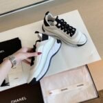 Chanel Velvet Sneakers Ivory And Black G35617 - Image 5