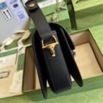 Summer Set: Gucci Horsebit 1955 Original Gg Shoulder Bag Black Ivory And Gg Denim Baseball Hat Black - Image 3