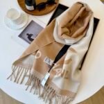 Chanel 24A Half Color Wool Scarf Beige 180Cm - Image 5