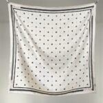 Chanel Square Scarf Jacquard Silk Twill In Ecru Black And Light Pink 90Cm Aaa777 B19447 Nafft - Image 2