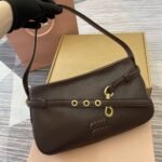 Miumiu Aventure Nappa Leather Bag Briarwood 33Cm 5Bc181 2Bbl F0Nbl V Ooo - Image 5