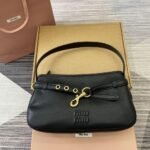 Miumiu Aventure Nappa Leather Bag Black 33Cm 5Bc181 2Bbl F0002 V Ooo - Image 2