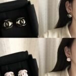 Chanel Stud Earrings Gold Black Abe810 B19198 Nacvd - Image 4