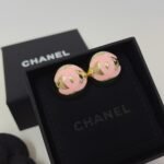 Chanel Stud Earrings Gold Pink Abe810 B19198 Nacve - Image 2