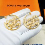 Louis Vuitton Lv Script Earrings Gold M03239 - Image 5