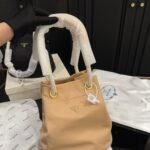 Prada Mariner Re Nylon Small Bucket Bag Camel Brown 22Cm 1Be082 2Hg8 F0040 V Ooo - Image 3