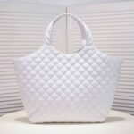 Saint Laurent Icare Maxi Shopping Bag In Quilted White 50Cm - Image 3