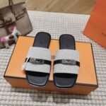 Hermes Gabriel Sandal Prunoir And Noir H241888Zh78390 - Image 2