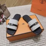 Hermes Gabriel Sandal Prunoir And Noir H241888Zh78390 - Image 3