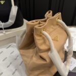Prada Mariner Re Nylon Small Bucket Bag Camel Brown 22Cm 1Be082 2Hg8 F0040 V Ooo - Image 7