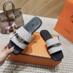 Hermes Gabriel Sandal Prunoir And Noir H241888Zh78390 - Image 5