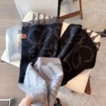 Loewe Anagram Scarf In Wool Black And Grey F811257X79 1156 - Image 2