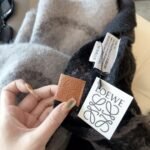 Loewe Anagram Scarf In Wool Black And Grey F811257X79 1156 - Image 3