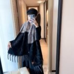 Loewe Anagram Scarf In Wool Black And Grey F811257X79 1156 - Image 4