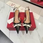 Valentino Bepointy Slingback Pumps Black 6W2S0Ll3Dal 790 - Image 3