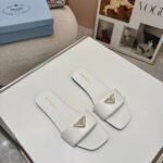 Prada Leather Slides White 1Xx355 070 F0009 F D005 - Image 2