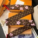 Louis Vuitton X Takashi Murakami Monogram Cherry Blossom Bandeau Bb In Tan 120Cm M96084 - Image 2