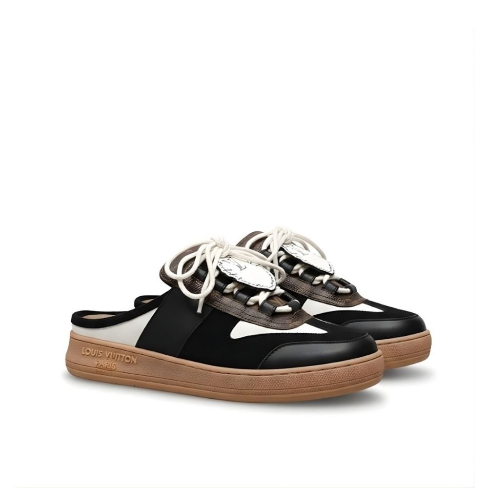 446-1 Louis Vuitton Lous Open Sneakers Black 1ABVQ9 - Image 1