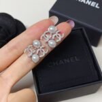 Chanel Stud Earrings Glass Pearls Silver Abf730 B20573 U0937 - Image 3
