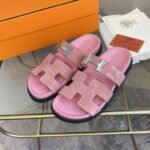 Hermes Chypre Sandal H Logo Silver Hardware Pink - Image 2
