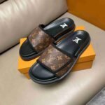 Louis Vuitton Velcro Slides Monogram Brown - Image 2
