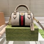 Gucci Ophidia Mini Boston Bag Beige And Oatmeal 17Cm 781490 Uulag 9643 - Image 2
