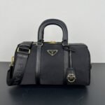 Prada Re Edition 1978 Re Nylon X Saffiano Medium Top Handle Bag Black 31Cm 1Bb233 R064 F0002 V Zom - Image 2