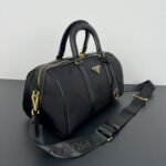Prada Re Edition 1978 Re Nylon X Saffiano Medium Top Handle Bag Black 31Cm 1Bb233 R064 F0002 V Zom - Image 3