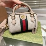 Gucci Ophidia Mini Boston Bag Beige And Oatmeal 17Cm 781490 Uulag 9643 - Image 4