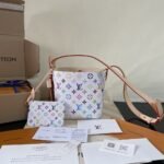 [Super Vip 1:1] Louis Vuitton X Murakami All In BB White 18Cm M13089 - Image 5