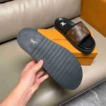 Louis Vuitton Velcro Slides Monogram Brown - Image 6