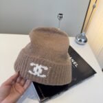 Chanel Cc Knitted Beanie Brown - Image 3