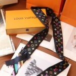 Louis Vuitton X Takashi Murakami Monogram Multicolor Bb Bandeau In Black 120Cm M96086 - Image 4