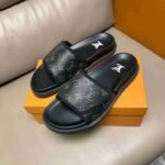 Louis Vuitton Velcro Slides Monogram Black - Image 2