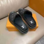 Louis Vuitton Velcro Slides Monogram Black - Image 5