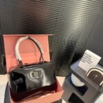 Miumiu Beau Naplak Patent Leather Bag Black 35Cm 5Bb117 Adnt F0002 V Mln - Image 3