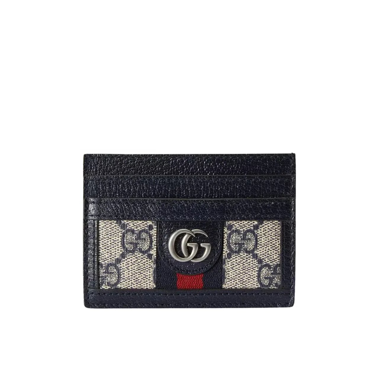 47-1-10 Gucci Ophidia Gg Card Case Beige Blue 9Cm 523159 96Iwn 4076 - Image 1