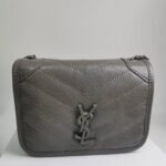 Saint Laurent Niki Vintage Leather Chain Wallet Gray 19Cm - Image 2