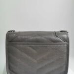 Saint Laurent Niki Vintage Leather Chain Wallet Gray 19Cm - Image 4