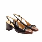 Valentino Garavani Valet Du Roi Slingback Pump Black And Coffe 7W2S0Mh9Ddt Bxv