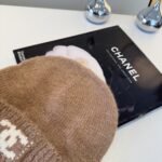 Chanel Cc Knitted Beanie Brown - Image 5