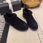 Chanel Short Boots Shearling Black G45940 B17918 94305 - Image 2