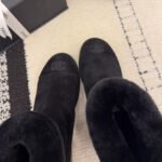 Chanel Suede Ankle Boots Black G45941 B17918 94035 - Image 6
