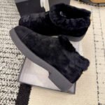 Chanel Short Boots Shearling Black G45940 B17918 94305 - Image 5